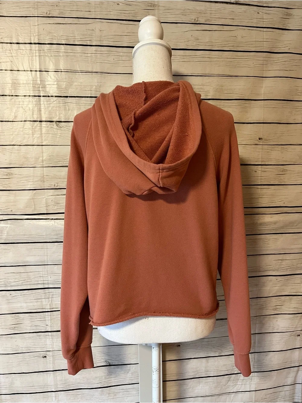 Billabong Rust Hooded Pullover with Sleeve Logo